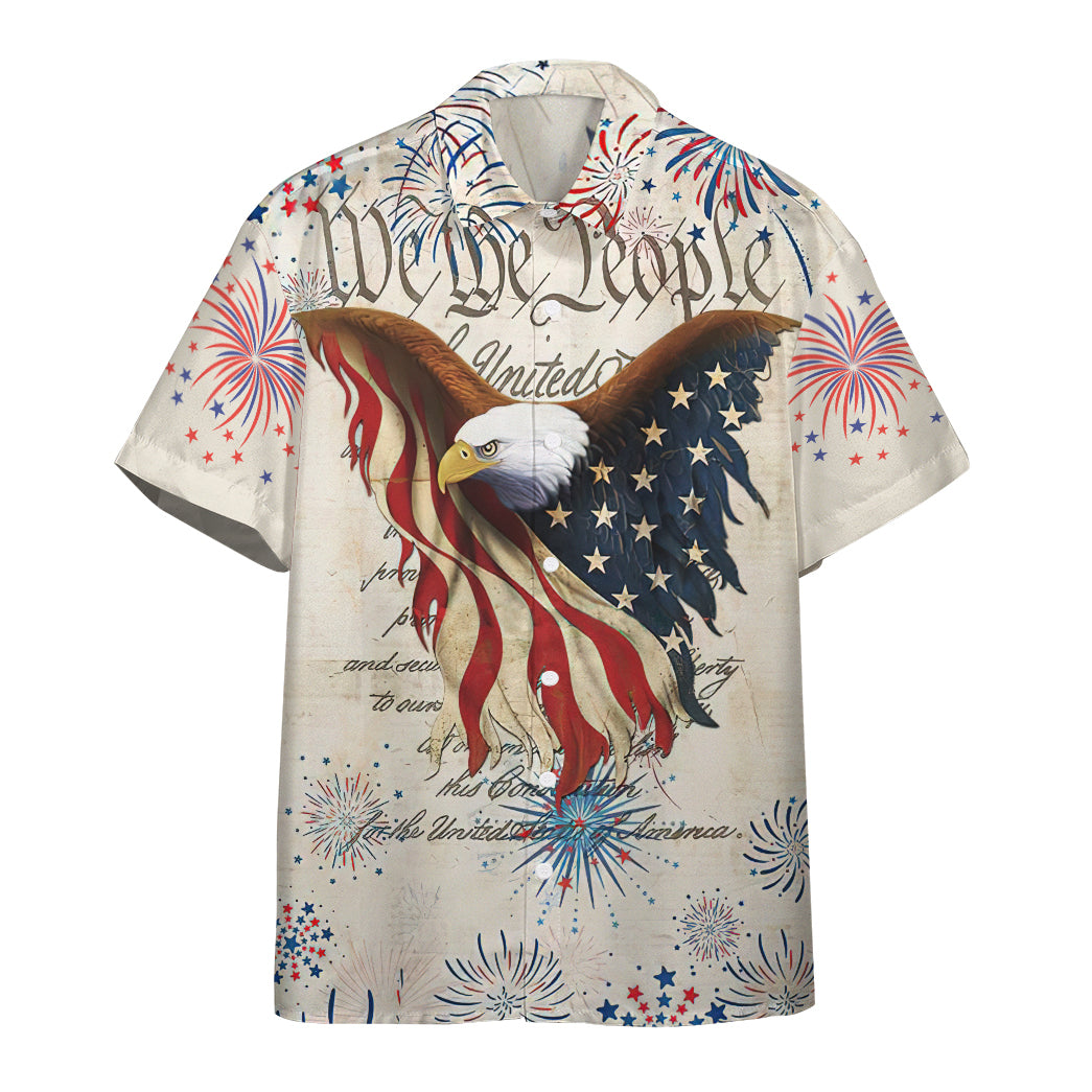 Gearhumans We The People Eagle Independence Day Custom Hawaii Shirt Ha30825