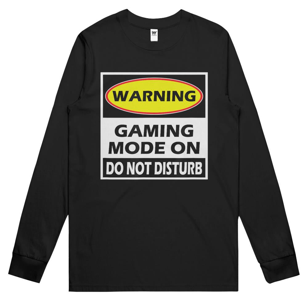 Funny Shirt Men Women Warning Gaming Mode On Gamer Long Sleeve T Shirts