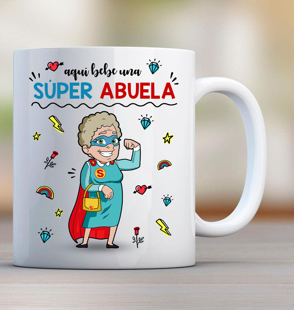 Super Abuela White Mug, Gift For Mexican Mom, Mexican Mothers Day Gifts