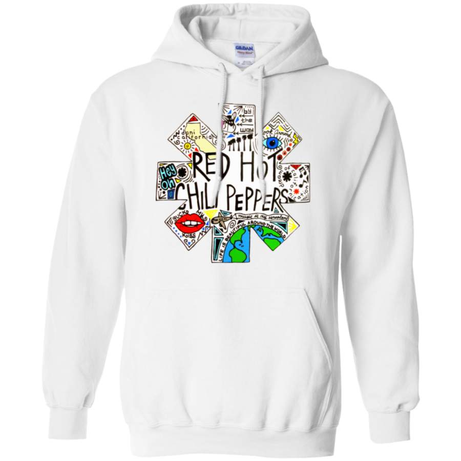 Bravado Adult Red Hot Chili Peppers Doodle Logo Pullover Hoodie