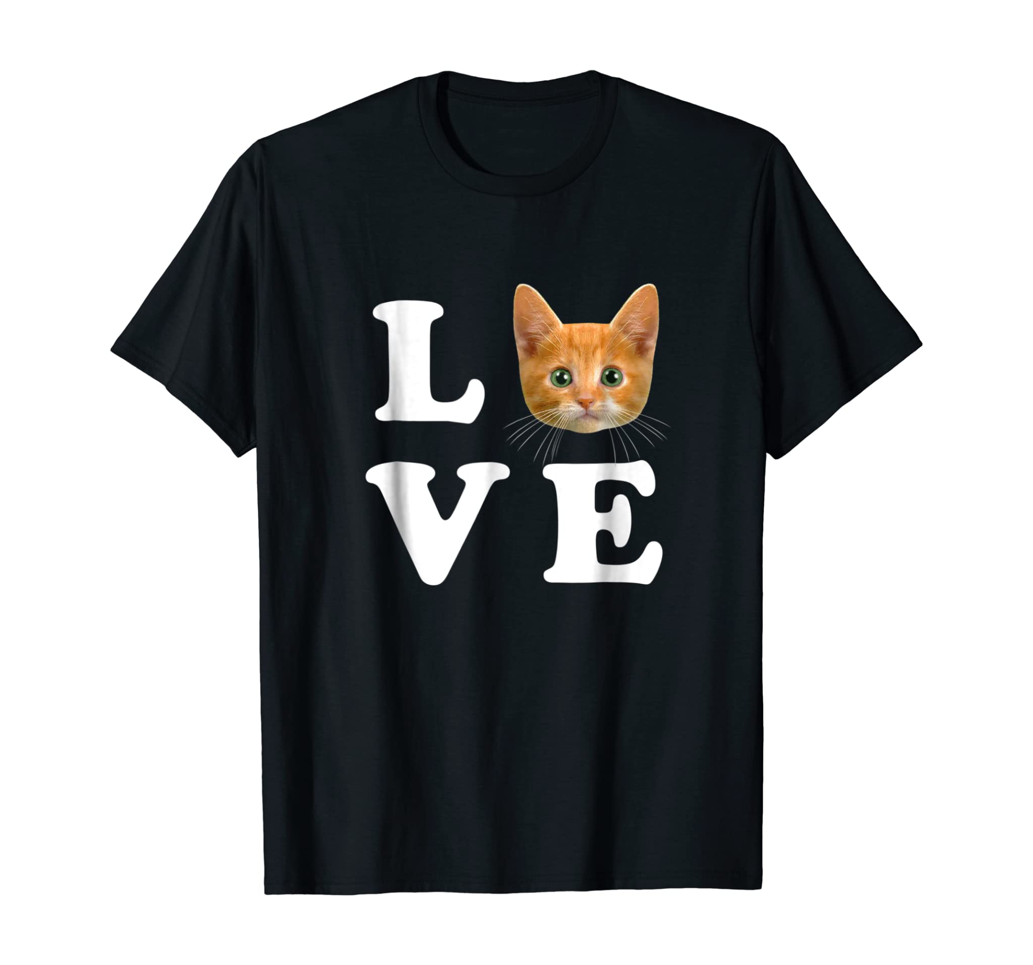 Love Orange Cat Shirt I Heart Love Cats Shirt Cat Lover Gift