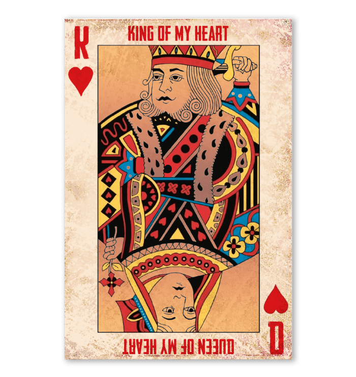 KING OF MY HEART QUEEN OF MY HEART, Gift For couple, all size poster, Special Gift For her, king queen poster