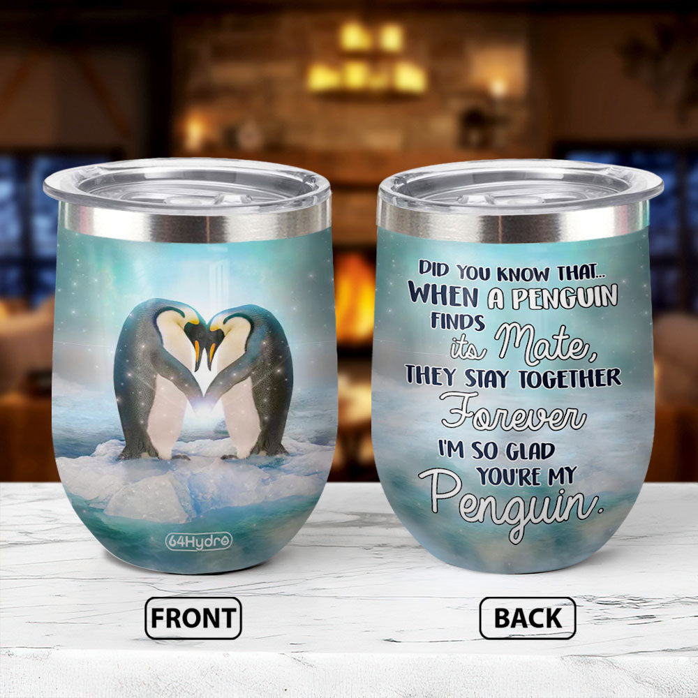 Penguin Couple Together Forever Quaz2810002Z Wine Tumbler