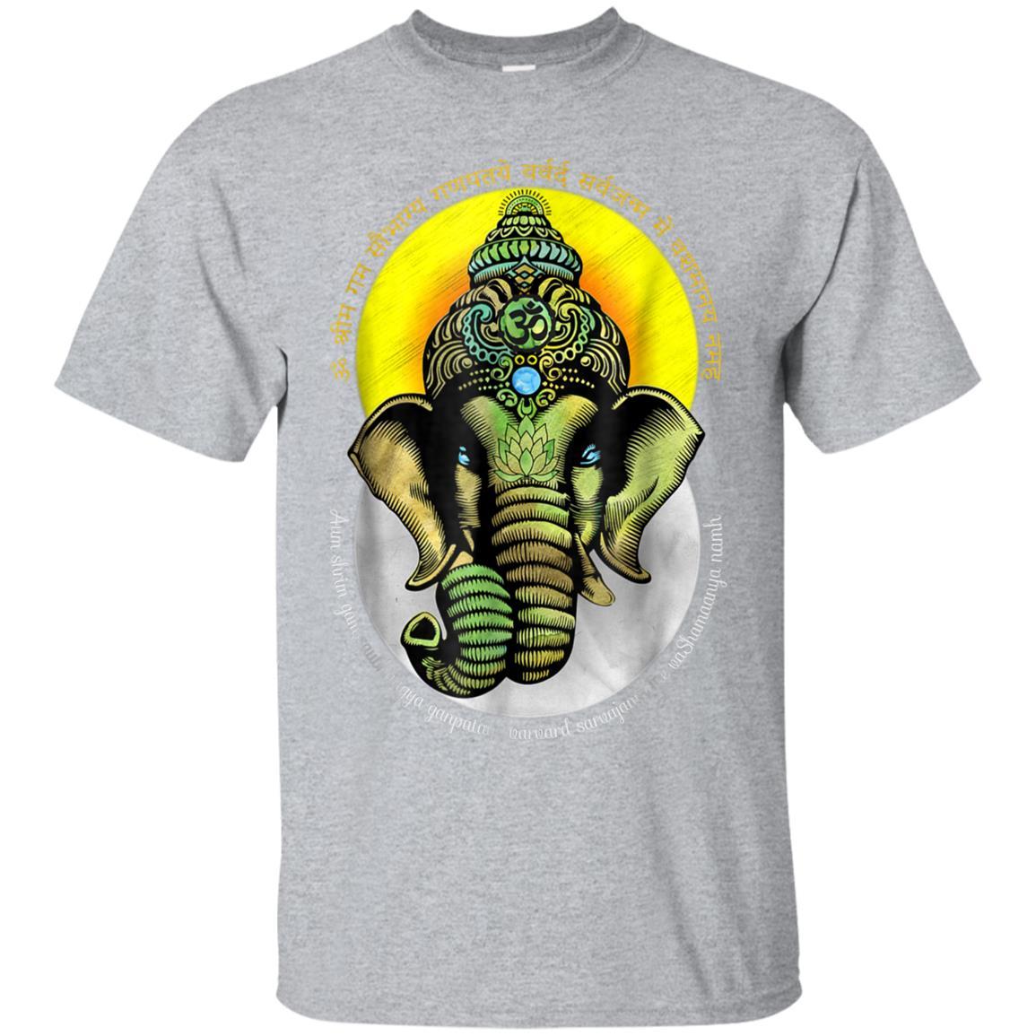 Spiritual Indian Elephant Ganesha God Meditation T Shirt