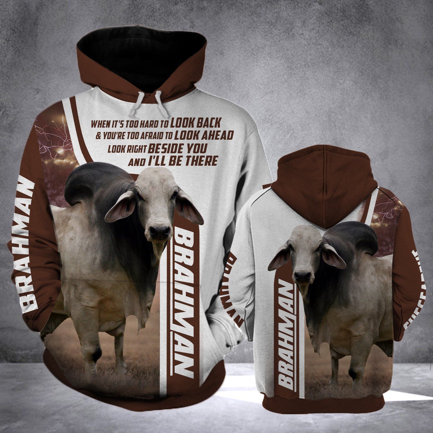 Thunder Animal Brahman Unisex 3D Hoodie All Over Print