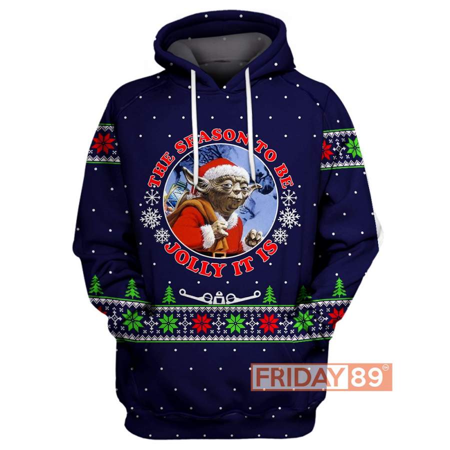 SW Yoda The Season To Be Jolly It Is Christmas Hoodie