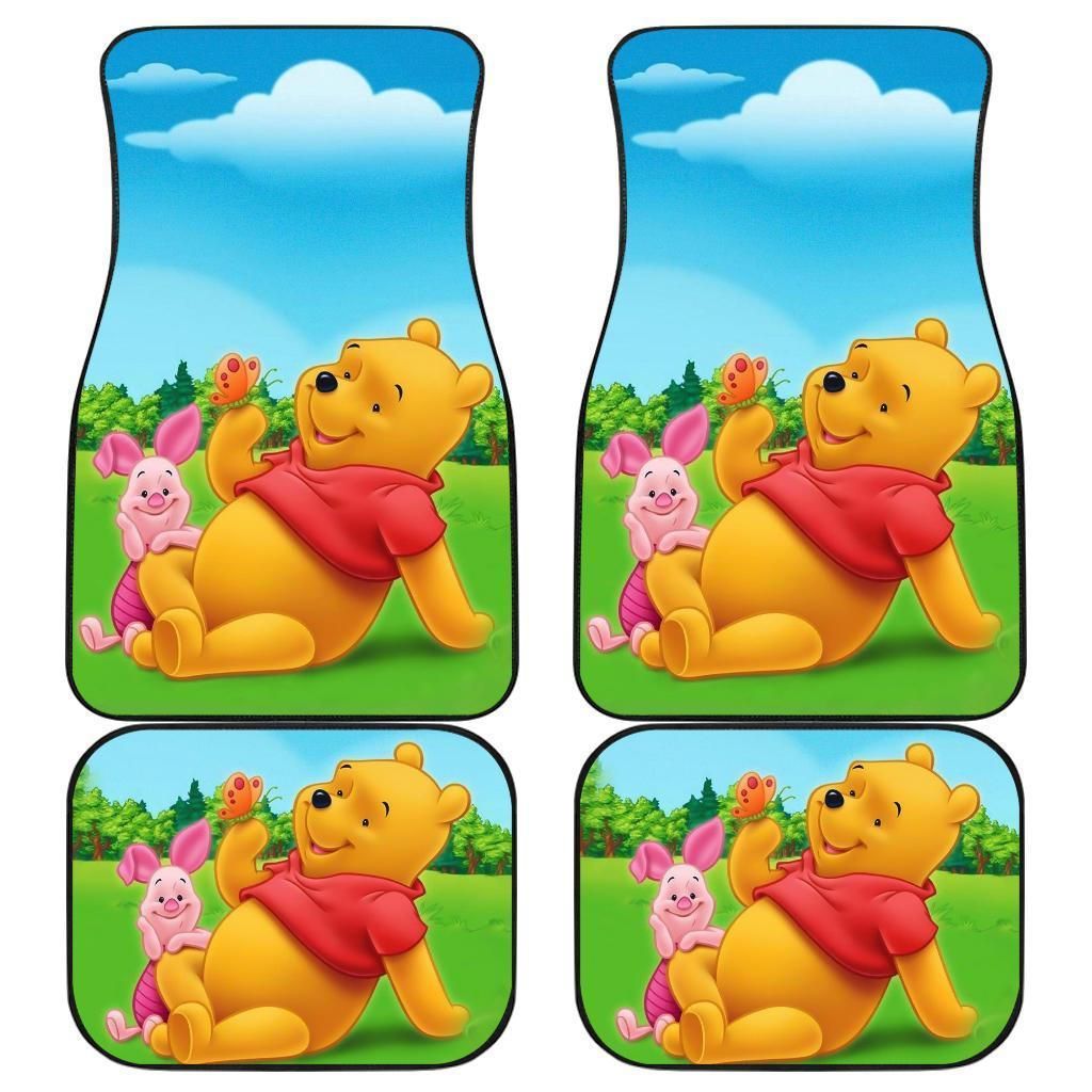 Pooh And Piglet Playing In Garden Car Floor Mats 191030 Personalized Car Seat Floor Mat Custom Print