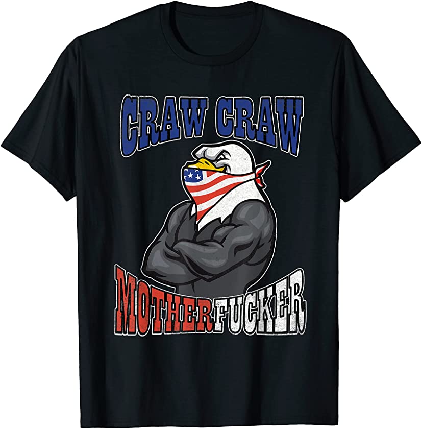 Vintage USA Eagle Mullet Craw Craw Motherfucker 4th July T-Shirt