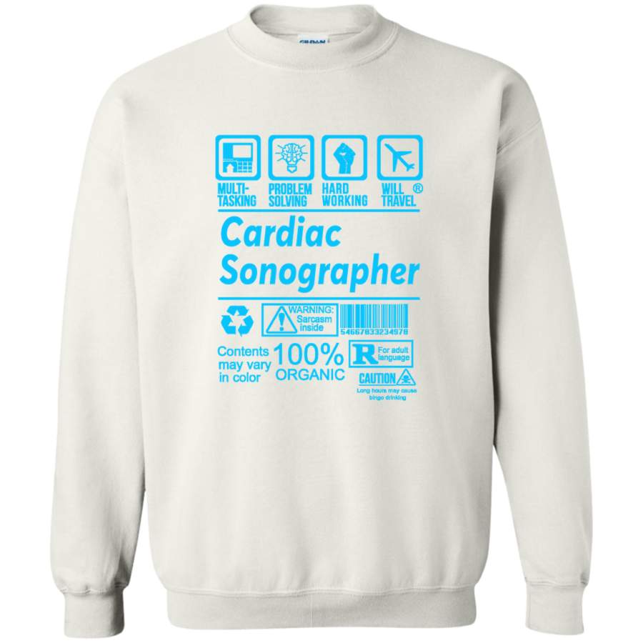 AGR CARDIAC SONOGRAPHER SOLVE PROBLEMS DESIGN Crewneck Pullover Sweatshirt