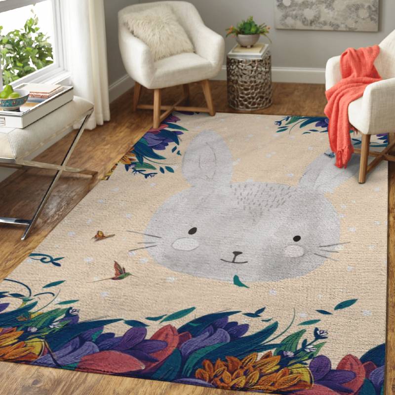 Cute bunny – Happy Animals Area Rug Carpet