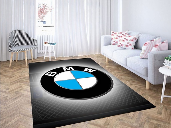 Bmw Logo Car Metal Living Room Modern Carpet Rug