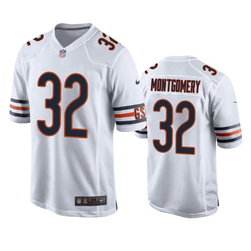 Chicago Bears David Montgomery 2019 NFL Draft White Game Jersey