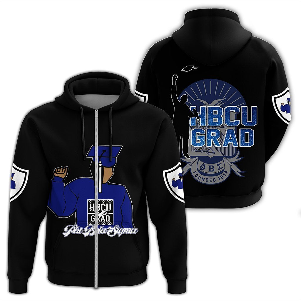 Greek Life Hoodie – Phi Beta Sigma Hbcu Style Zip Hoodie