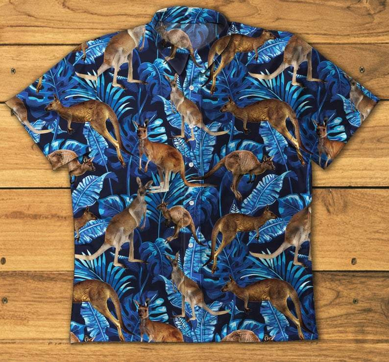 Kangaroo Tropical Hawaii Aloha Shirts Kv Ha51326