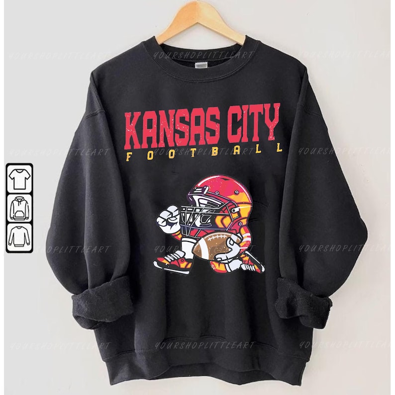 Vintage Kansas City Football Sweatshirt, Vintage Kansas City  Sweatshirt, Chief Football Lover, Football Shirt, Retro Kansas City Crewneck