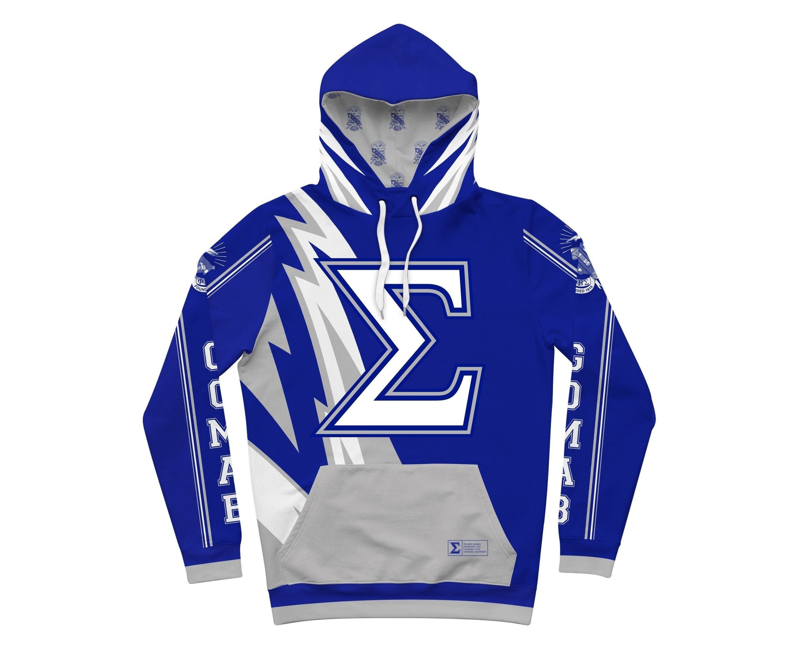 Fraternity Hoodie – Phi Beta Sigma Fraternity Blue Lighting Hoodie