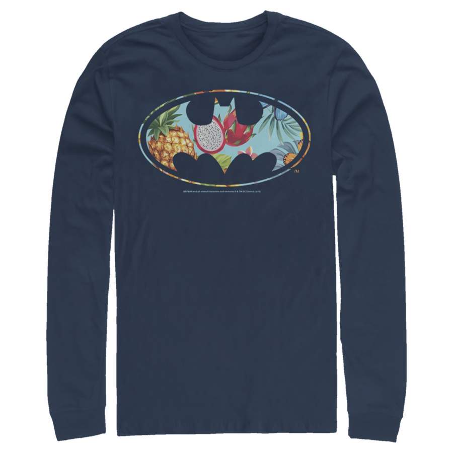 Batman Men’s Tropical Logo  Long Sleeve Shirt