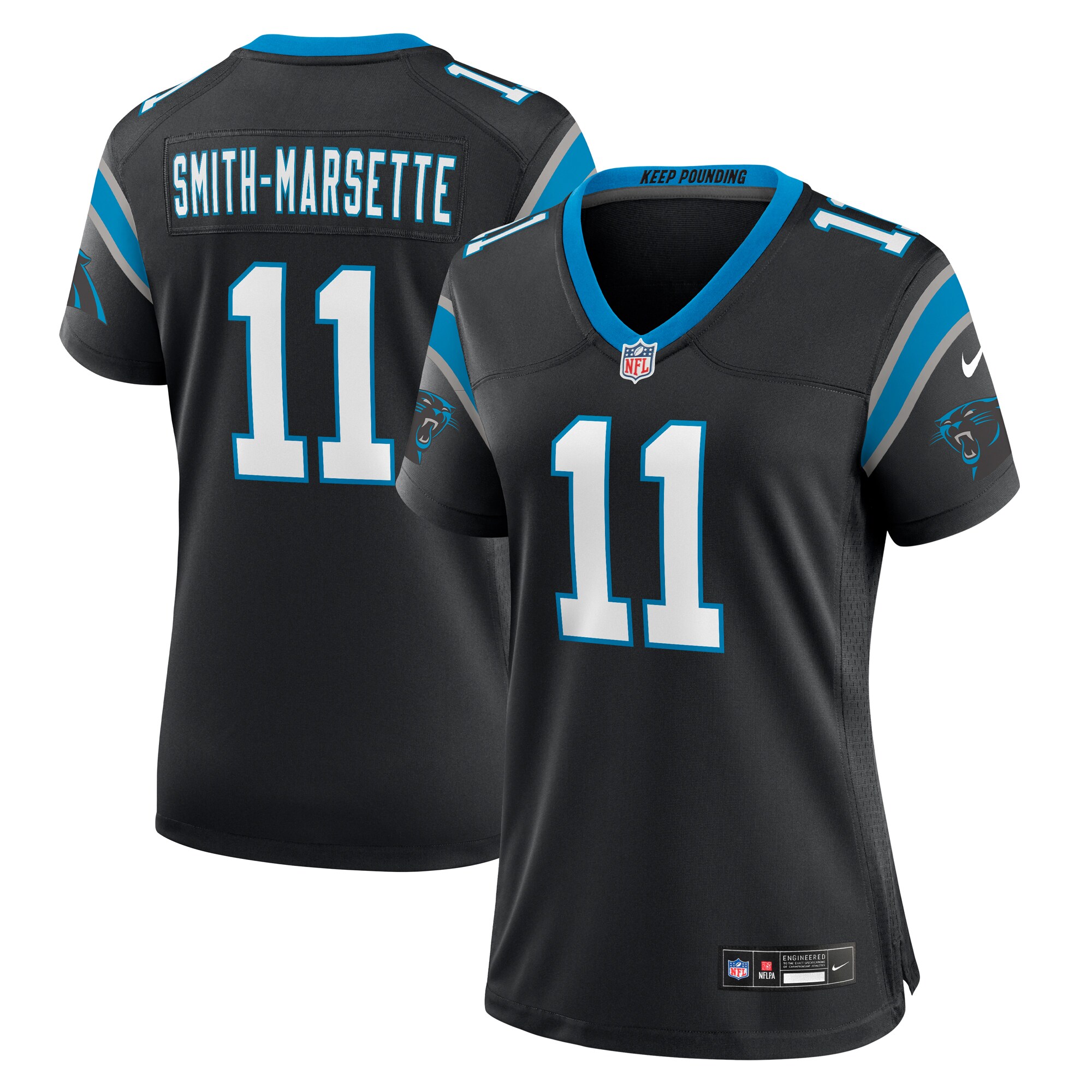 Ihmir Smith-Marsette Carolina Panthers Women's Team Game Jersey – Black 2