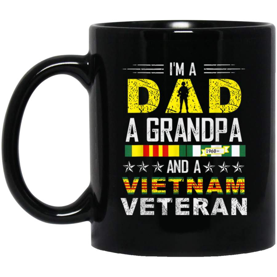 Dad Grandpa Vietnam Veteran Vintage Shirt Mens Gift Mug