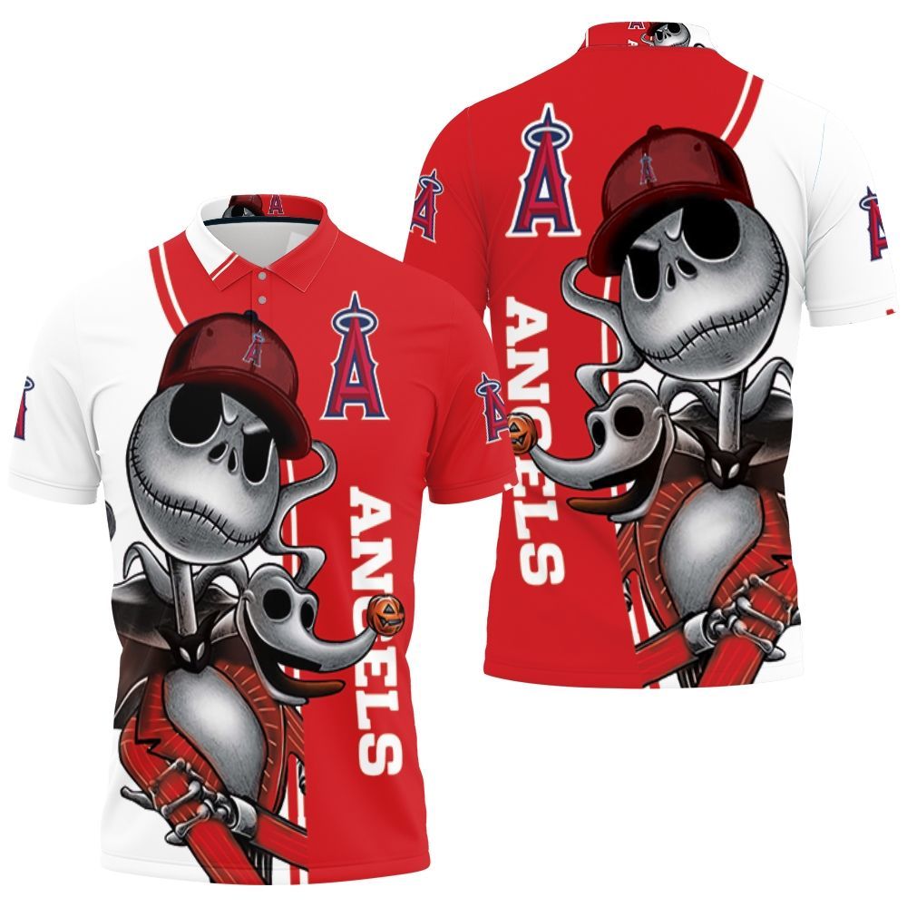 Los Angeles Angels Jack Skellington And Zero Polo Shirt