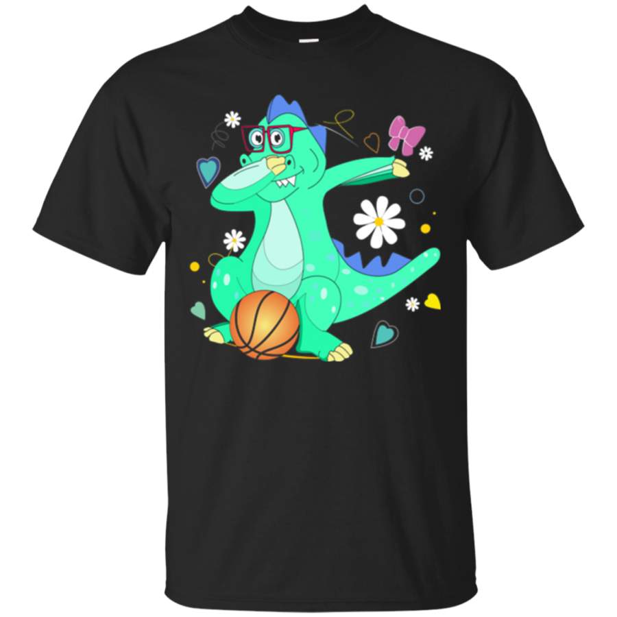 Boy T-rex soccer dinosaur dabbing Easter shirt kids Hello