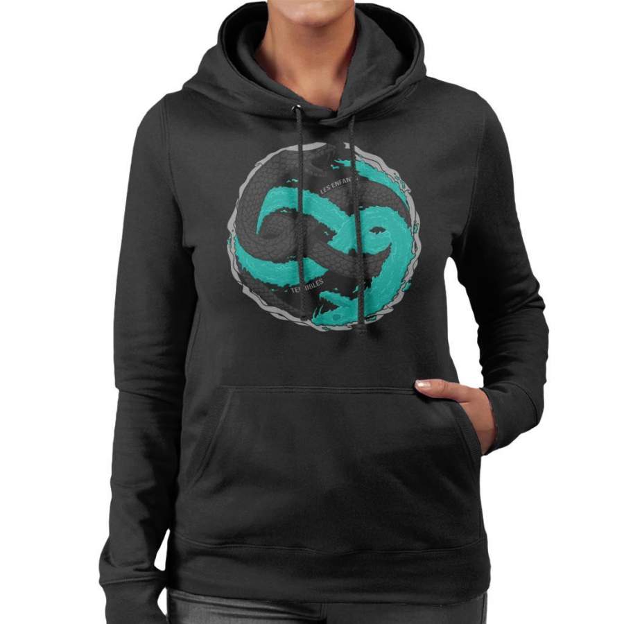 Twin Snakes Black Metal Gear Solid Women’s Hooded Sweatshirt