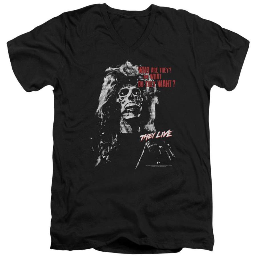 They Live They Want Men’s V-Neck T-Shirt