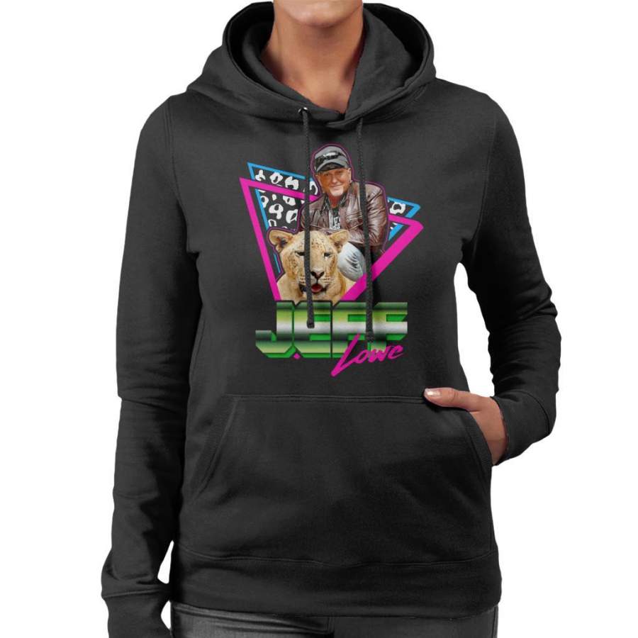 Jeff Lowe 80s Retro Tiger King Women’s Hooded Sweatshirt