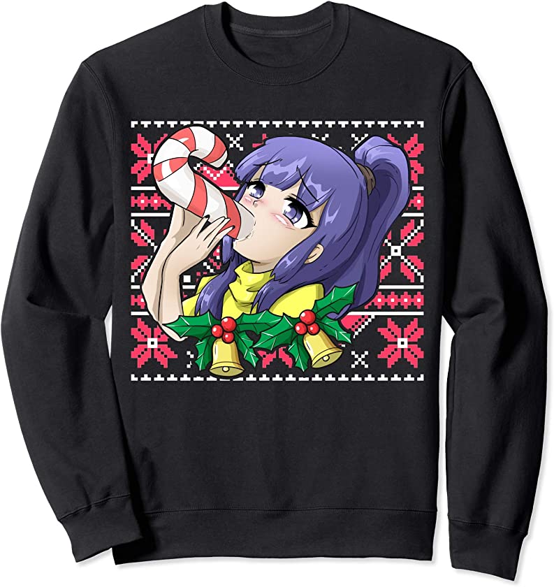 Ugly Christmas Otaku Ahegao Ecchi Etchi Lewd Hentai Kawaii Sweatshirt