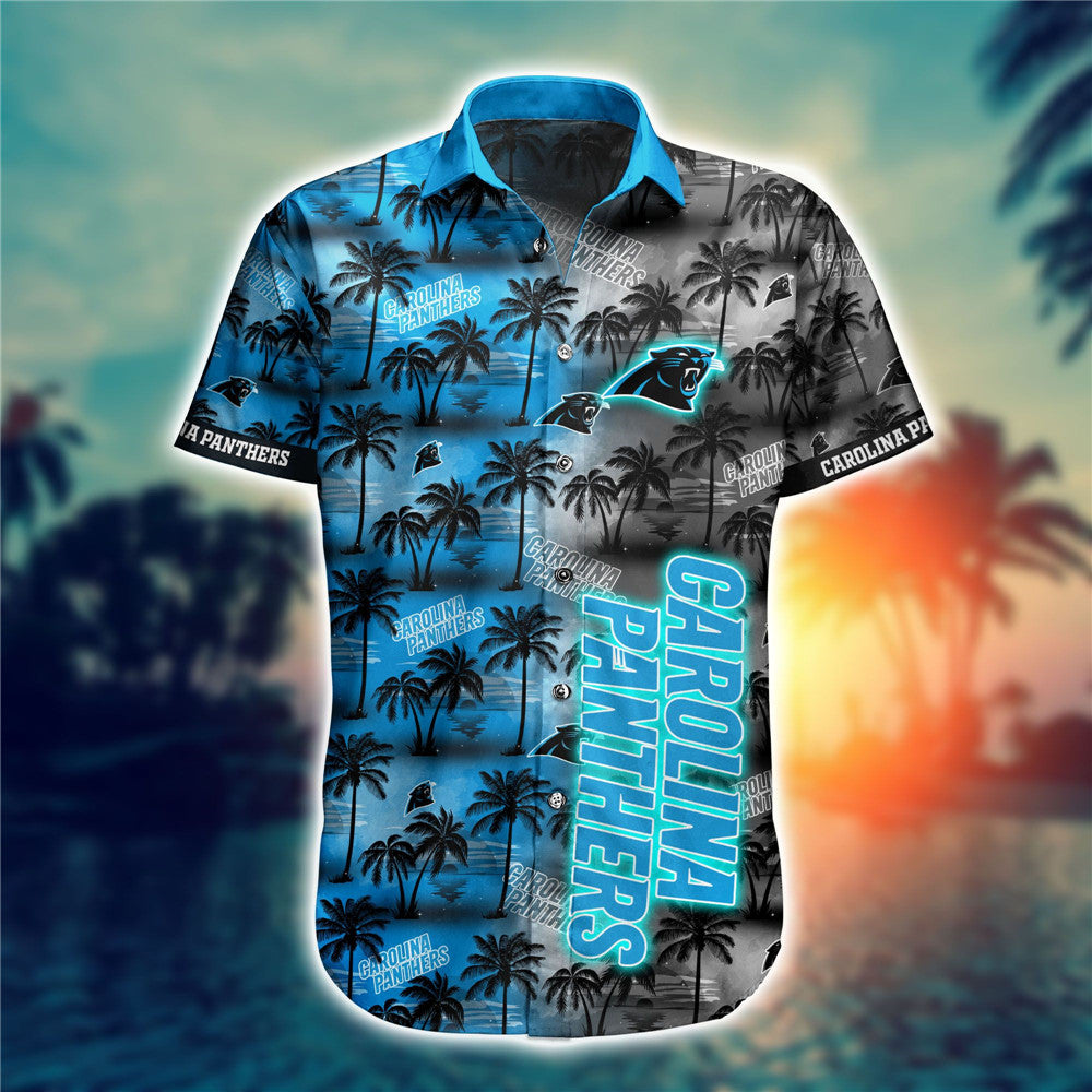 Carolina Panthers Hawaii Shirt Palm Tree Pattern Ha20592