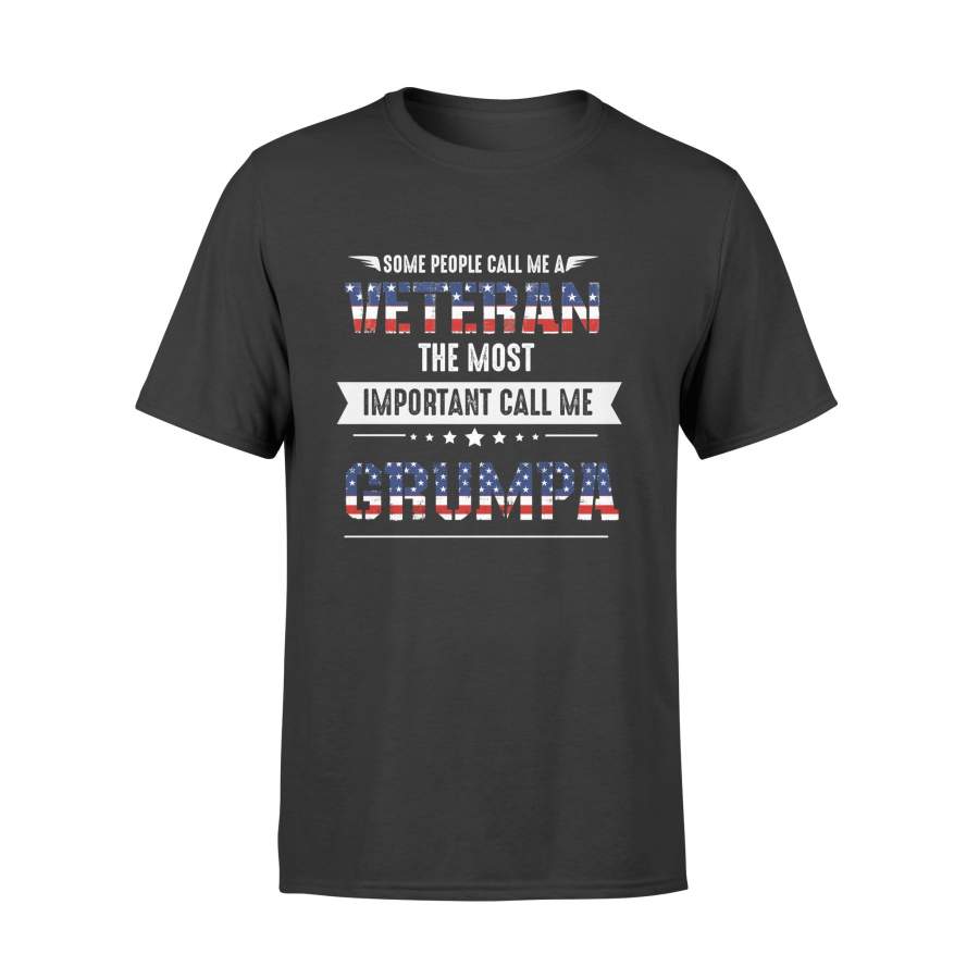 YOLOstuff Some people call me a veteran the most important call me GRUMPA T-shirt