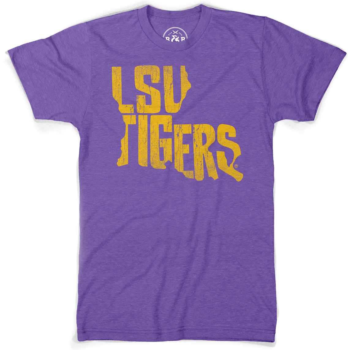 B&B Dry Goods LSU Tigers Text Outline T-Shirt – Purple