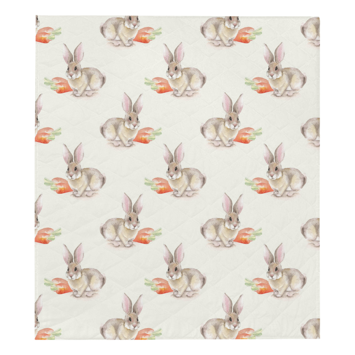 Rabbit Pattern Print Design 01 Premium Quilt