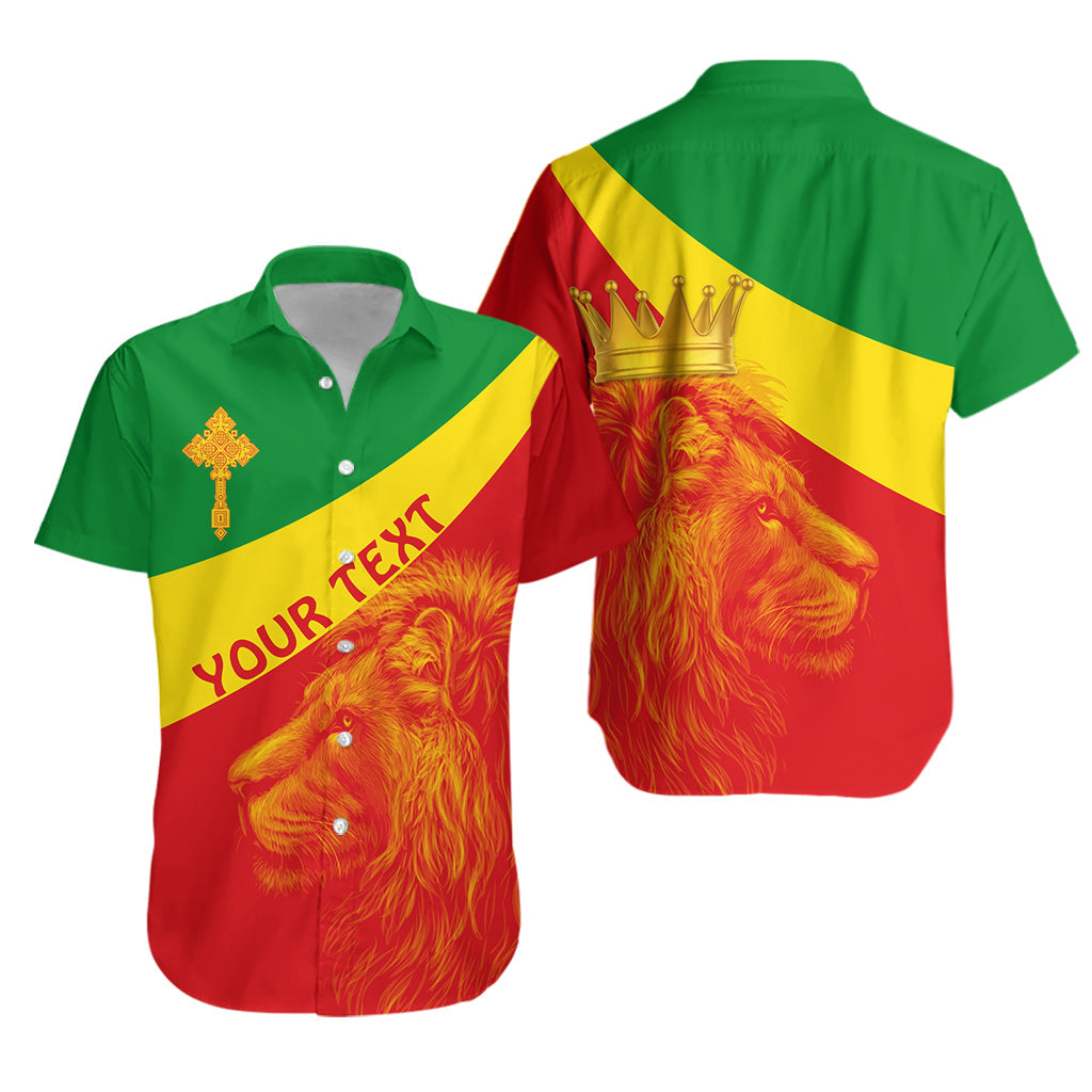 (Custom Personalised) Ethiopia Hawaiian Shirt Ethiopian Cross And Lion Of Judah Lt13