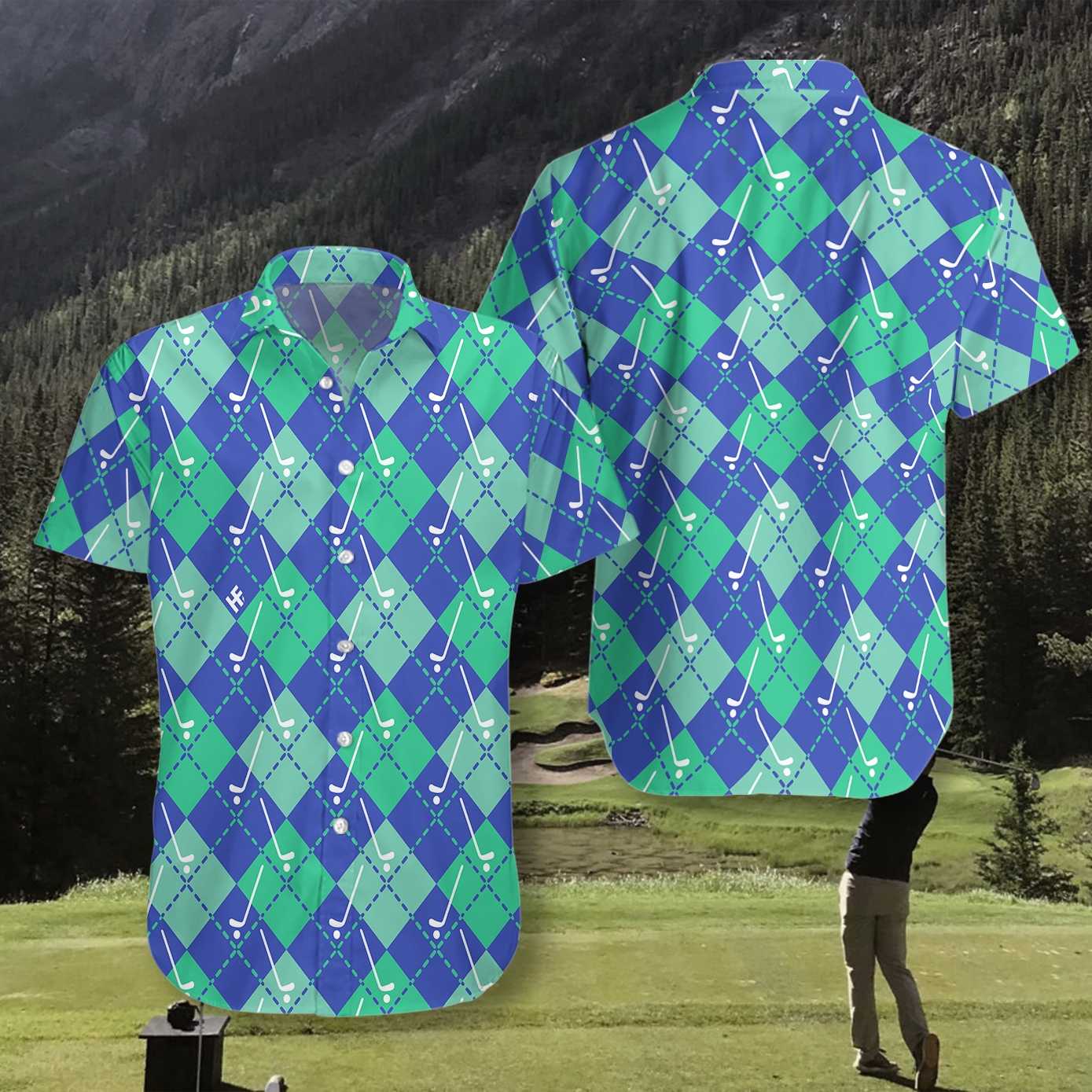 Plaid Golf Seamless Pattern EZ14 1712 Hawaiian Shirt Fashion Store