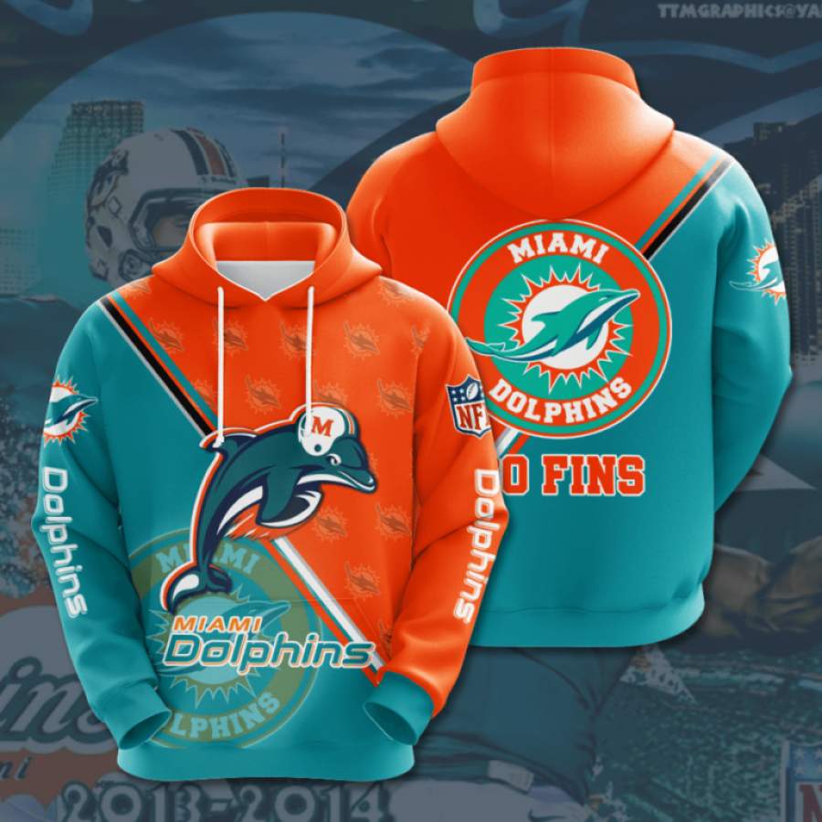 Miami Dolphins Hoodie 3D Style2412 All Over Printed