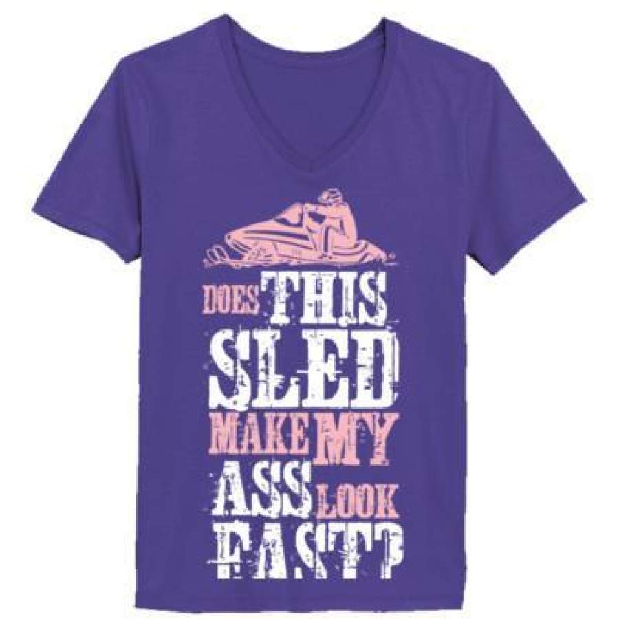 AGR Does This Sleed Make My Ass Look Fast – Ladies’ V-Neck T-Shirt