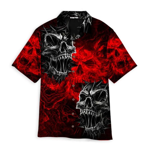 The Red Skull Halloween Hawaii Shirt For Men Women Ha72933