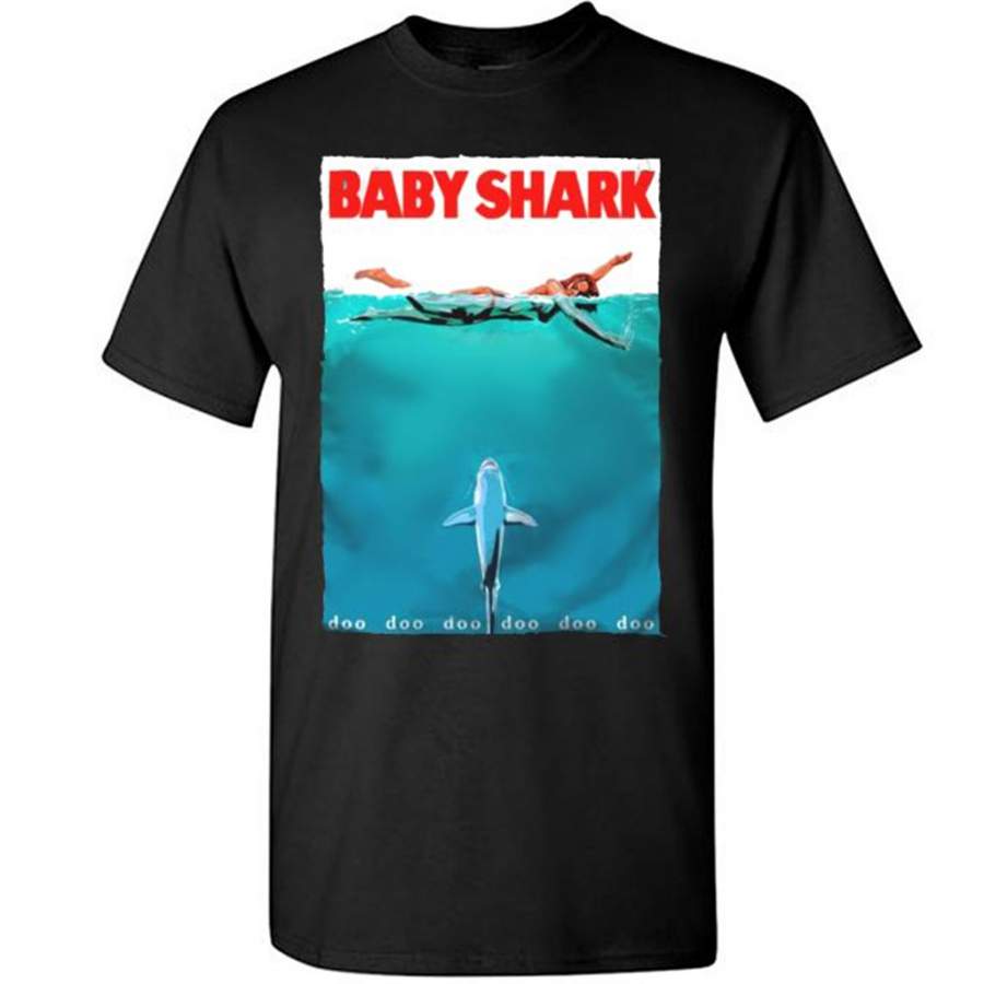 Baby Shark Doo Doo Doo Funny Swimming Girl – Gildan Short Sleeve Shirt