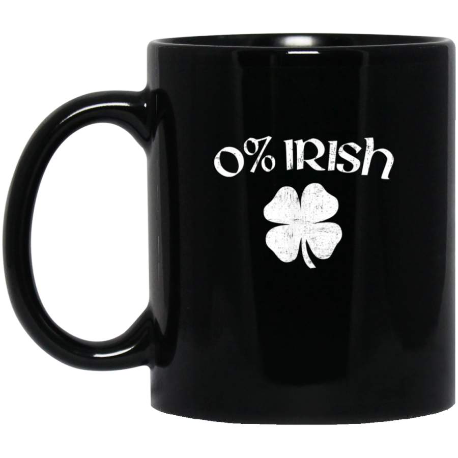 0 Irish Vintage Style Funny St Patricks Day Clover Mug