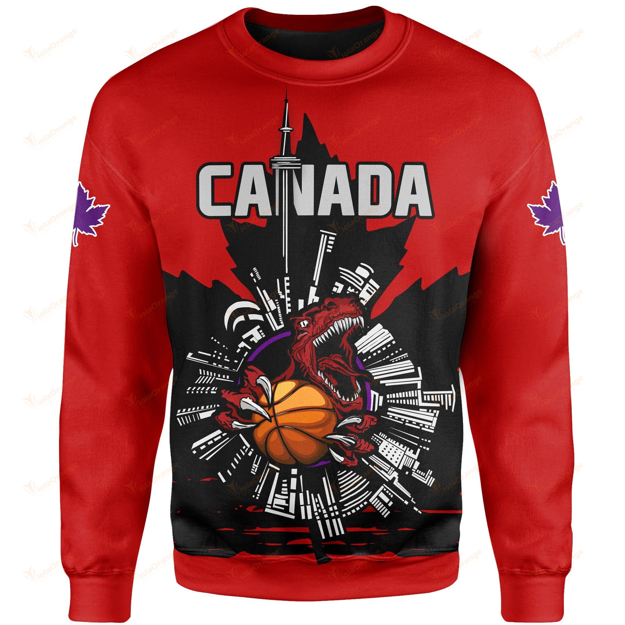 Canada Ugly Sweaters, Canada We The North Toronto Raptors Ugly Sweaters Red TC21012102