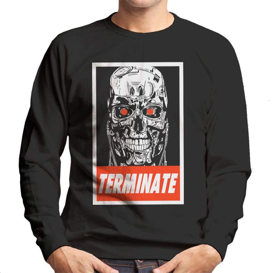 Terminator Obey Poster Men’s Sweatshirt