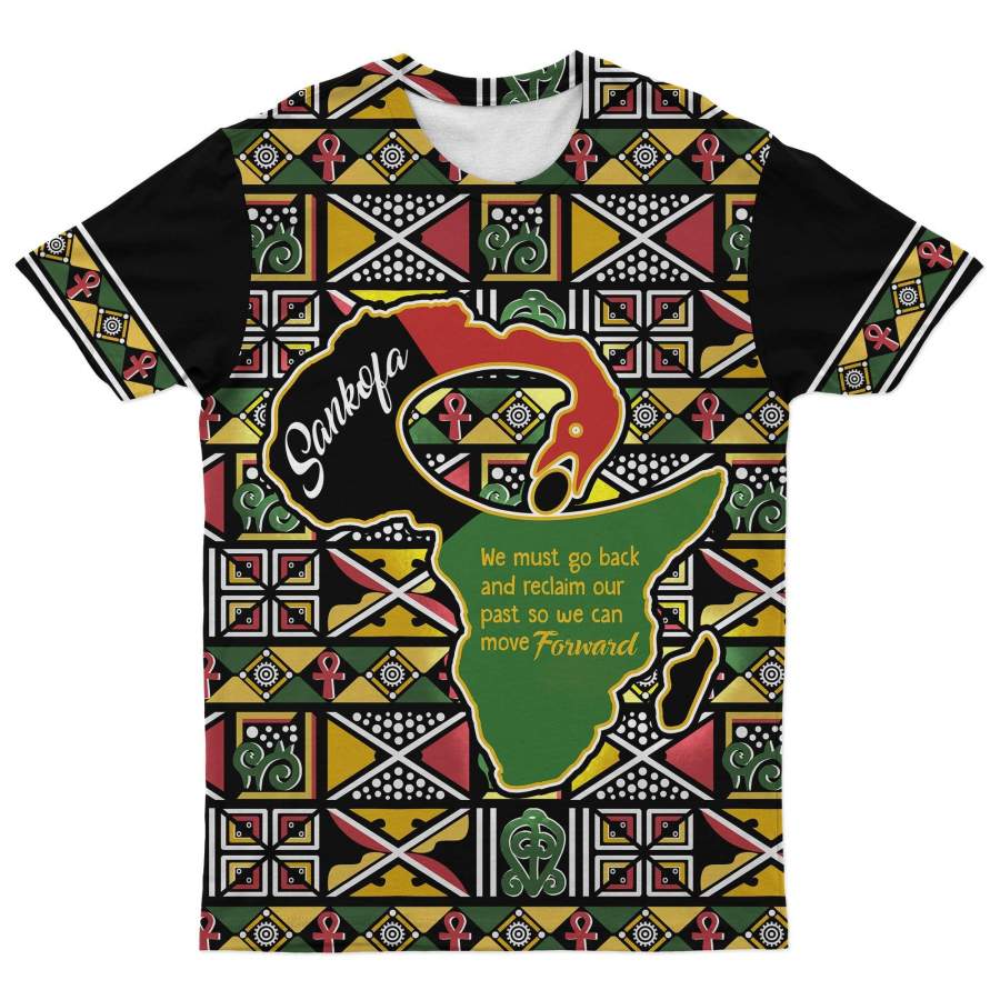 Sankofa Africa Map T-shirt