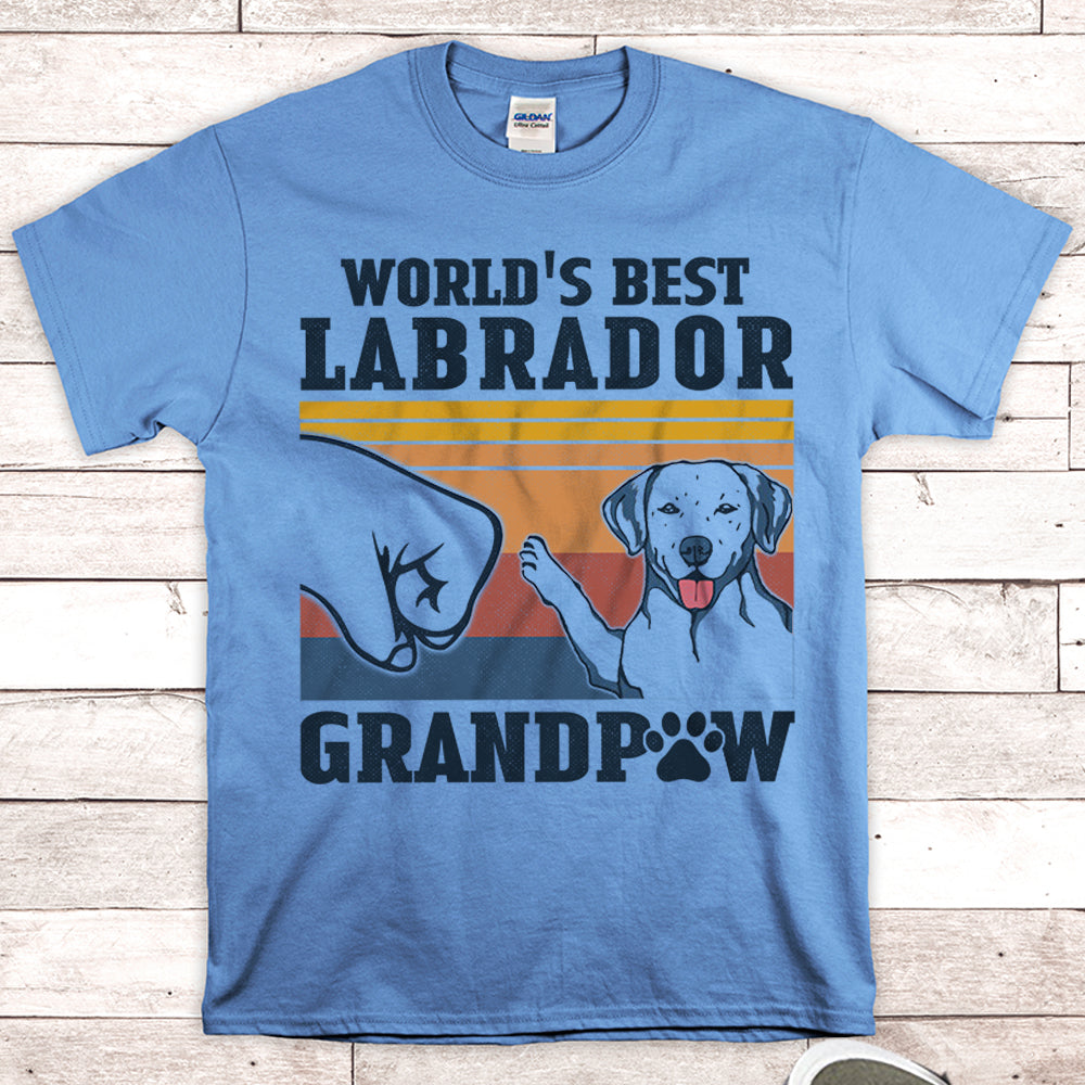 World’S Best Labrador Grandpaw Shirts Gift For Labrador Grandpa M0402 Nh95