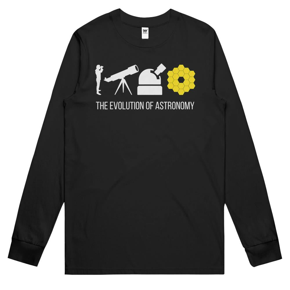 Evolution Of Astronomy Telescope James Webb Space Telescope Long Sleeve T-Shirt