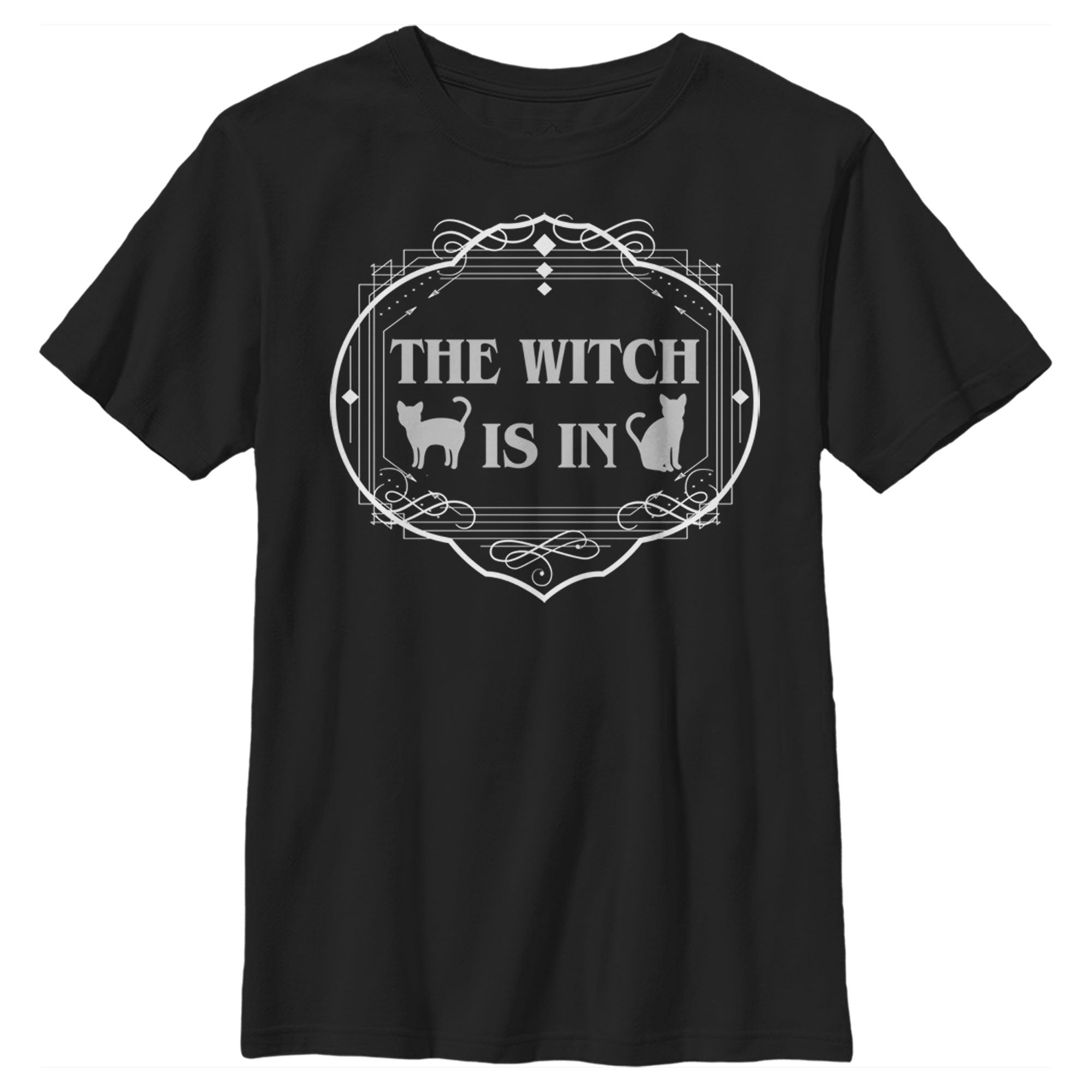 Lost Gods Boy’S Halloween The Witch Is In Cats  T-Shirt