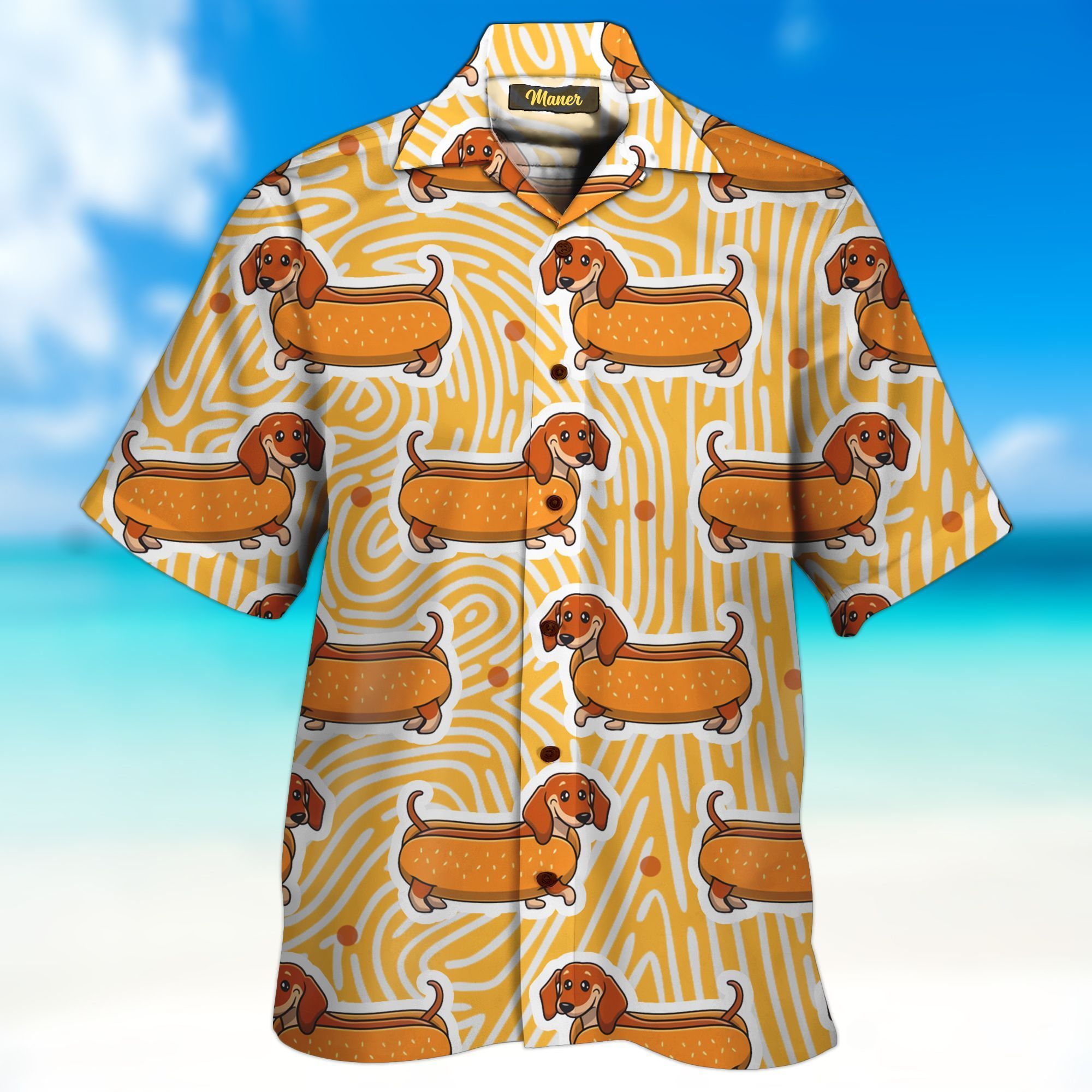 Dachshund Hot Dog All Over Printed Hawaii Shirt And Short Ha93585