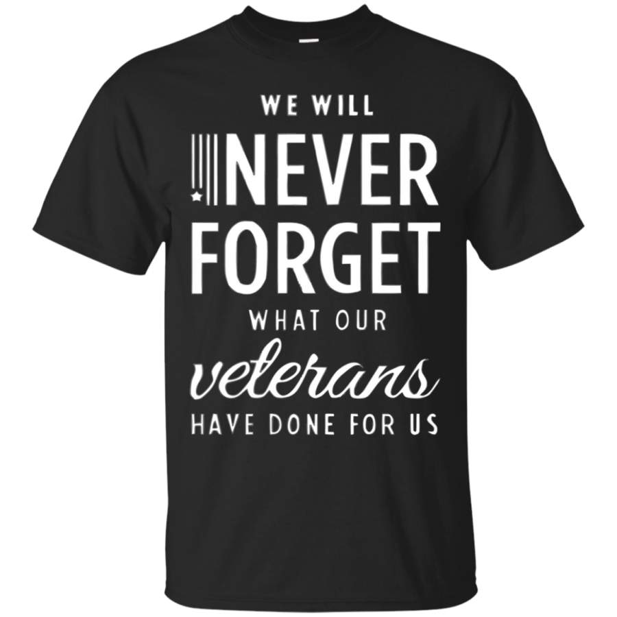 We will Never forget our veterans Long Sleeve T Shirt