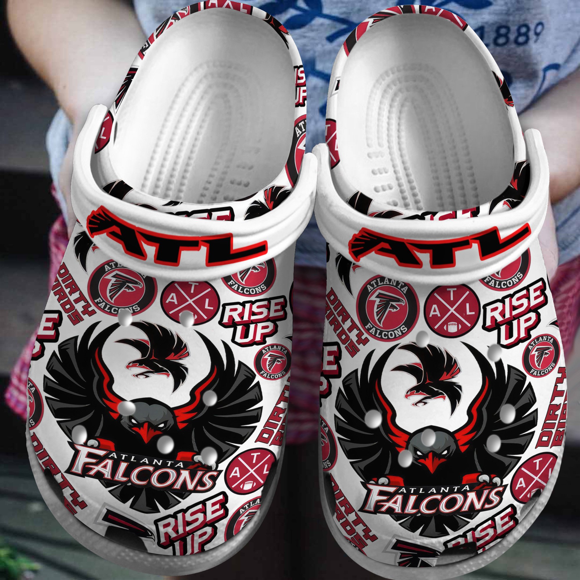 Atlanta Falcons NFL Sport Crocss Crocband Clogs Shoes Comfortable For Men Women and Kids