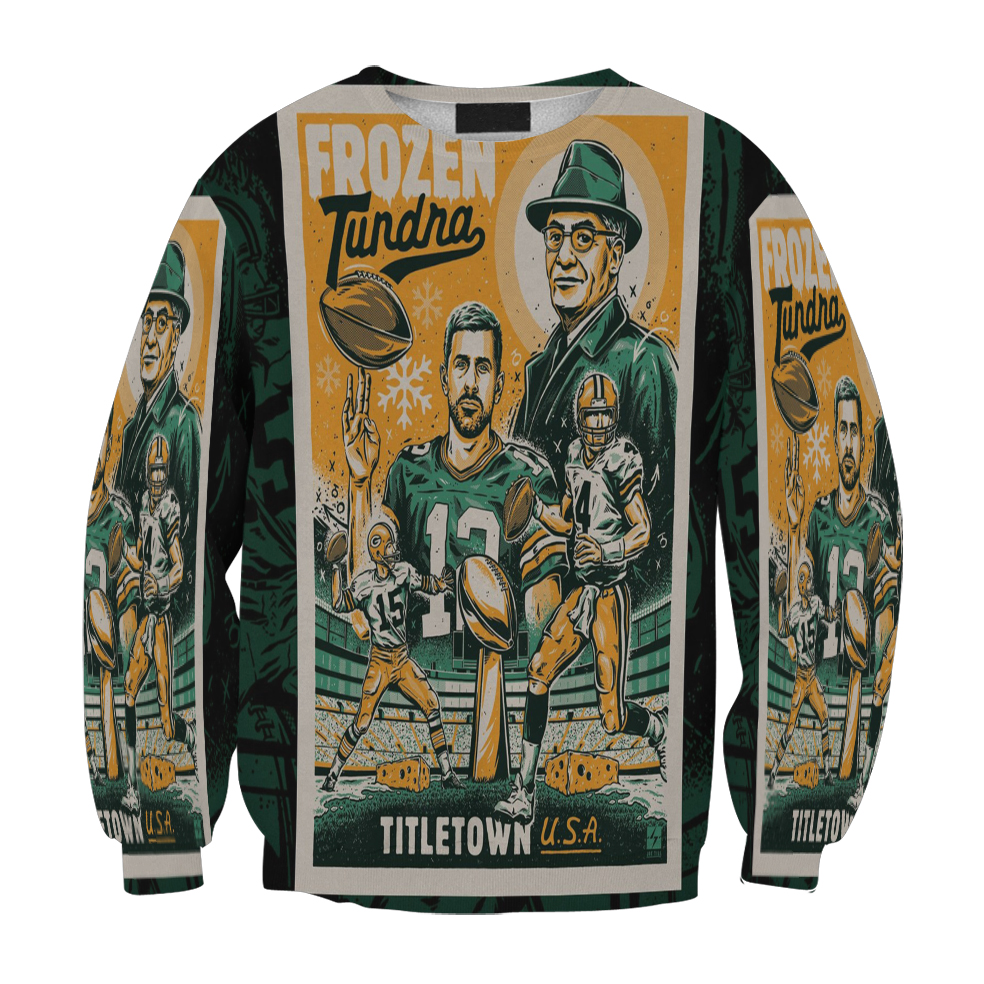 Green Bay Packers Vintage Poster Gift For Fan 3D Full Printing Sweatshirt